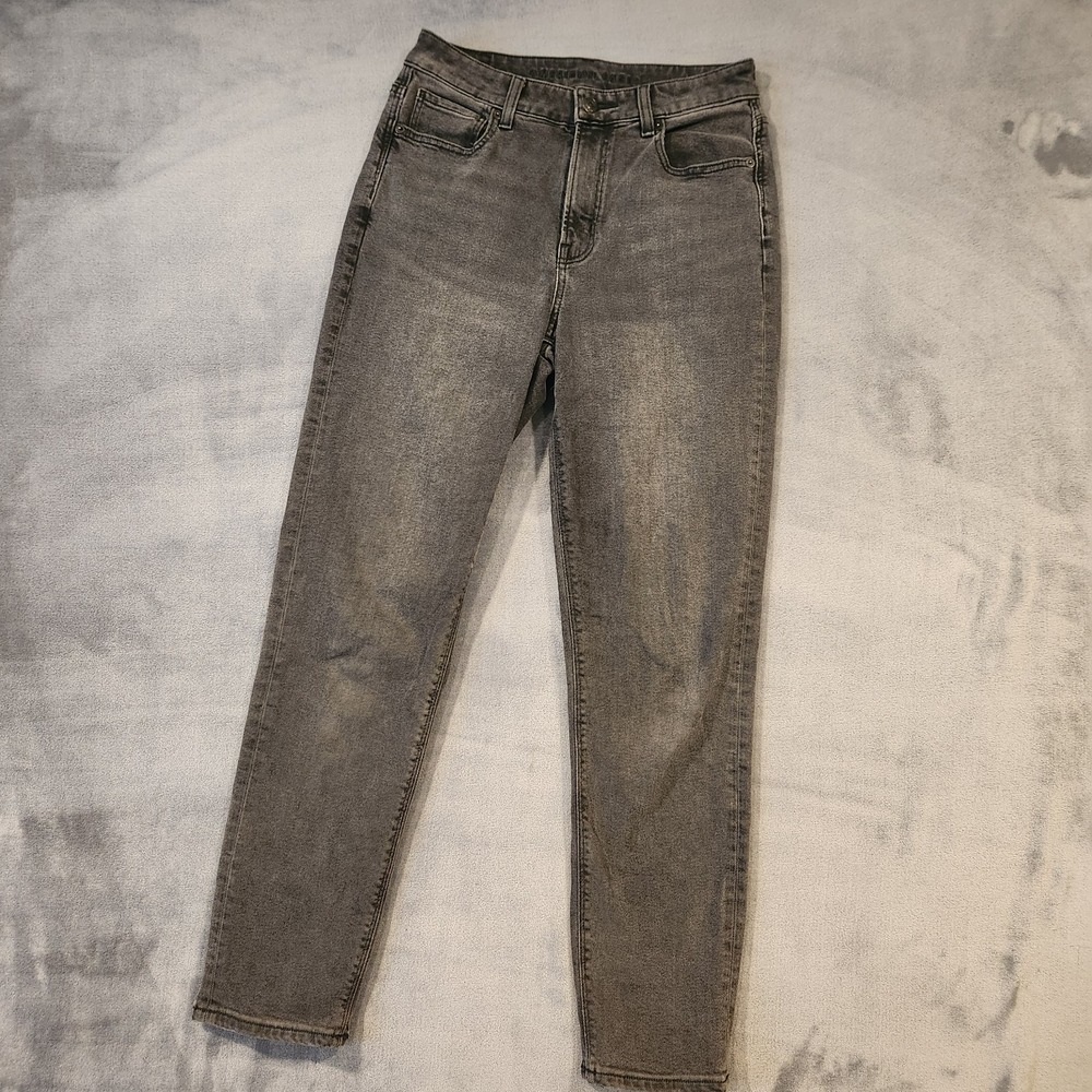 American Eagle Jeans Womens Size 4 Gray Regular Stretch‎ Straight Leg